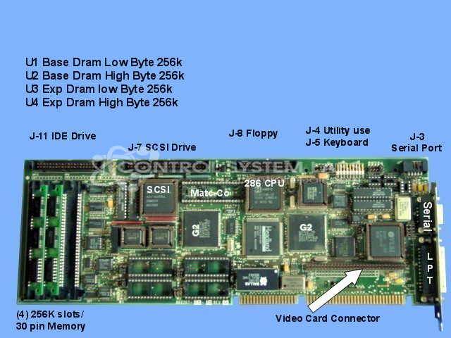 286 Computer Board without Video Card