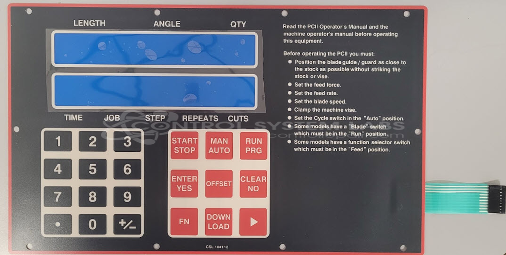 Band Saw Stop Keypad for Armstrong Blum