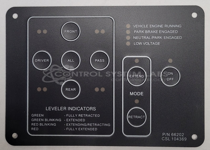 Atwood 66202 Controller Keypad Overlay
