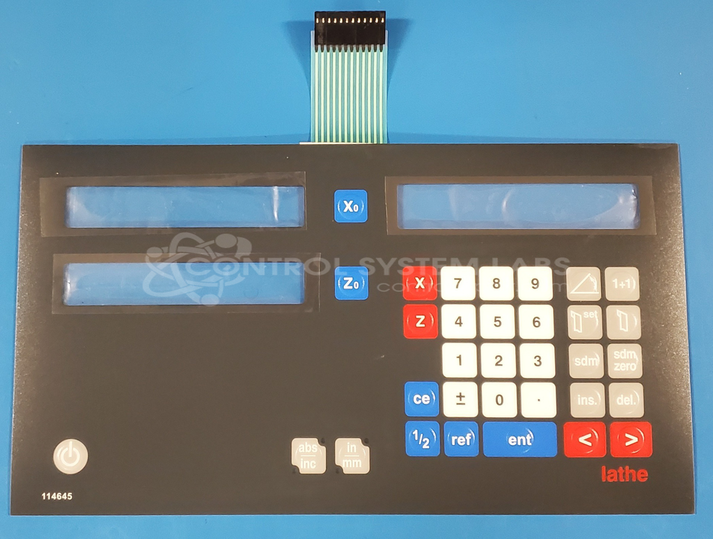 Newall DP8 Lathe Keypad Overlay
