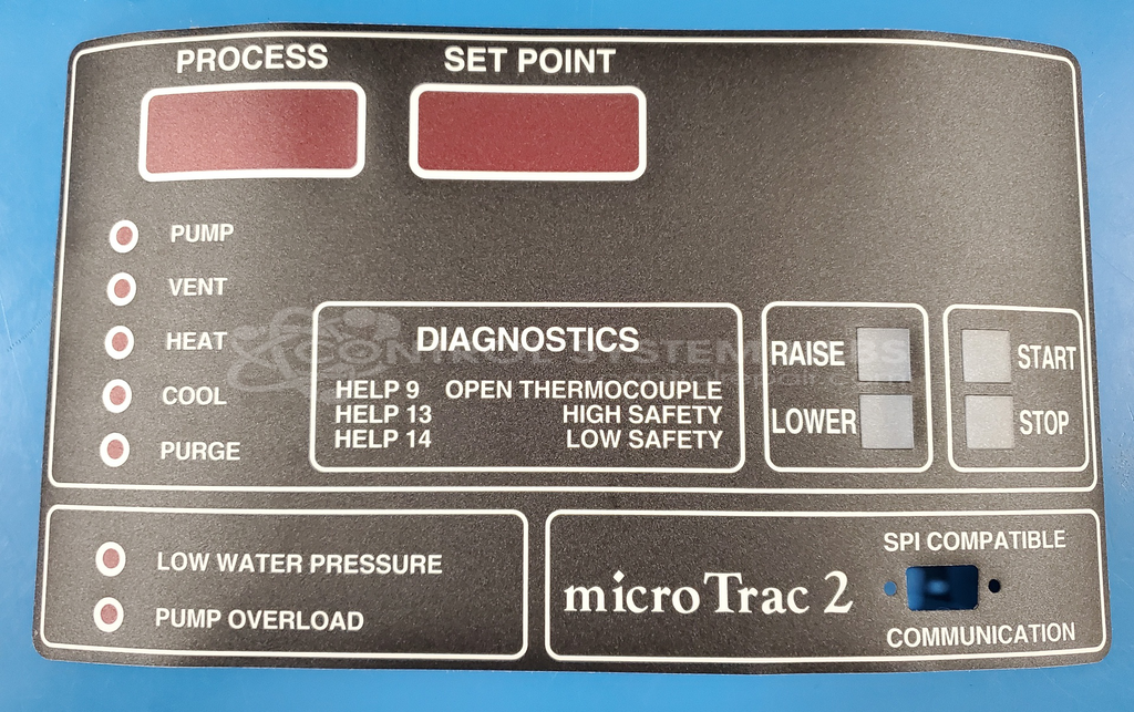 Conair MicroTrac 2 Operator Panel Overlay