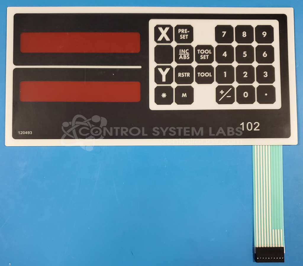 Southwestern Industries SWI TRAK 102 (DT102-500) Keypad Overlay