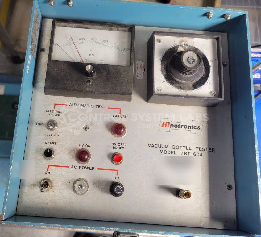 Vacuum Bottle Tester Control