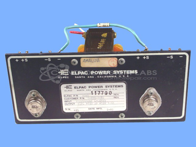 Dual Output Power Supply +/-15V or +/-12V