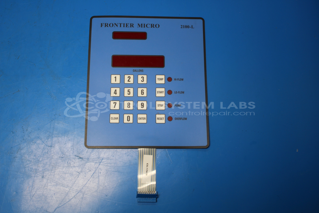 Frontier Micro 2100L Keypad membrane assembly modified CENTERED HARNESS