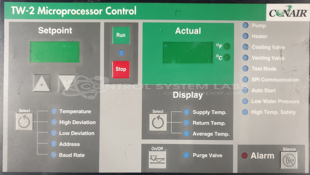 CONAIR Microprocessor Control TW-2 OVERLAY